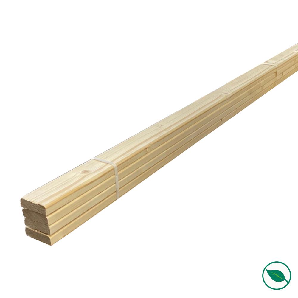 Lot de 4 lames barre écharpe sapin rabotés 2400 x 70 x 26 mm - PEFC 70%