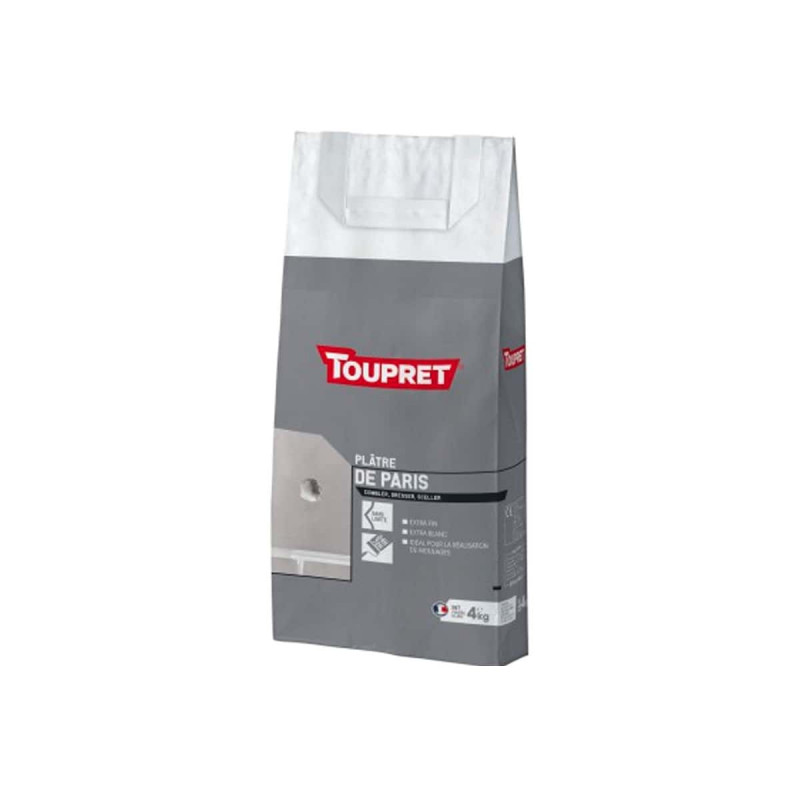 Plâtre de paris TOUPRET - Poudre - 4Kg - BCPLA04