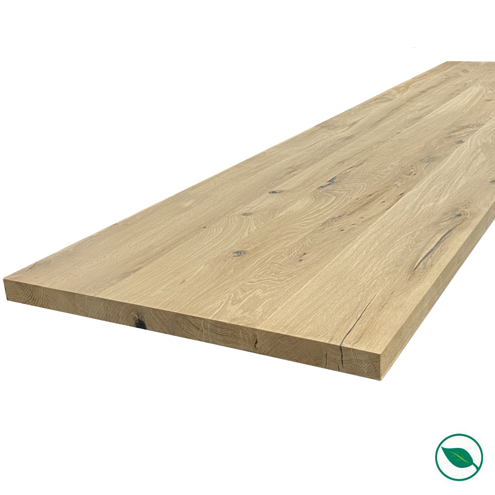 Plan De Travail Bricoman Plan de travail Chêne massif pleines lames 3000 x 800 x 25 mm FSC mixte