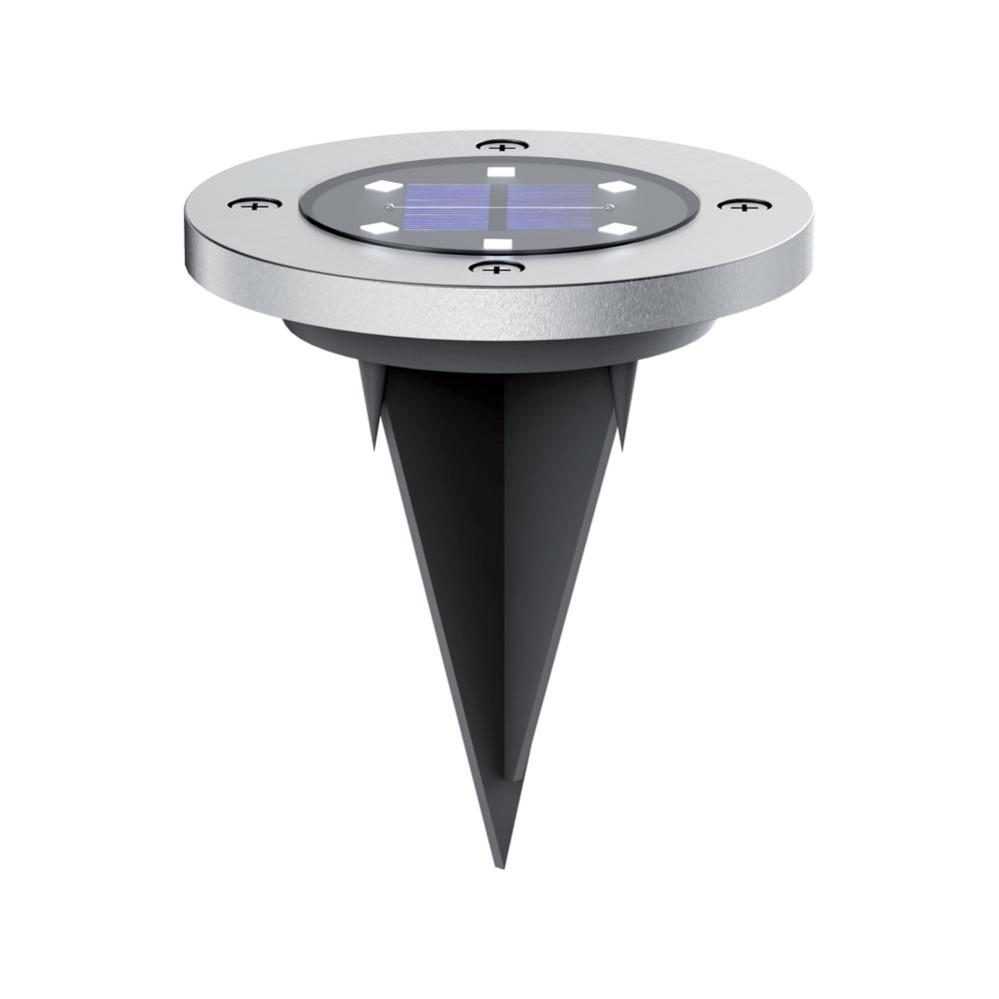 Lot de 2 Spots Solaires 6 LED Blanc froid IP44 8h d'autonomie