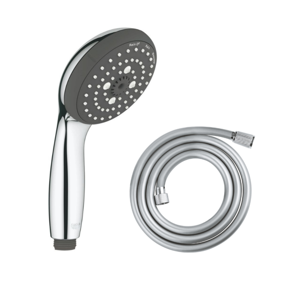 Flexible de douche GROHE Twistfree VitalioFlex Comfort 1750 chromé + Douchette 3 jets GROHE Vitalio Start 100 chromé