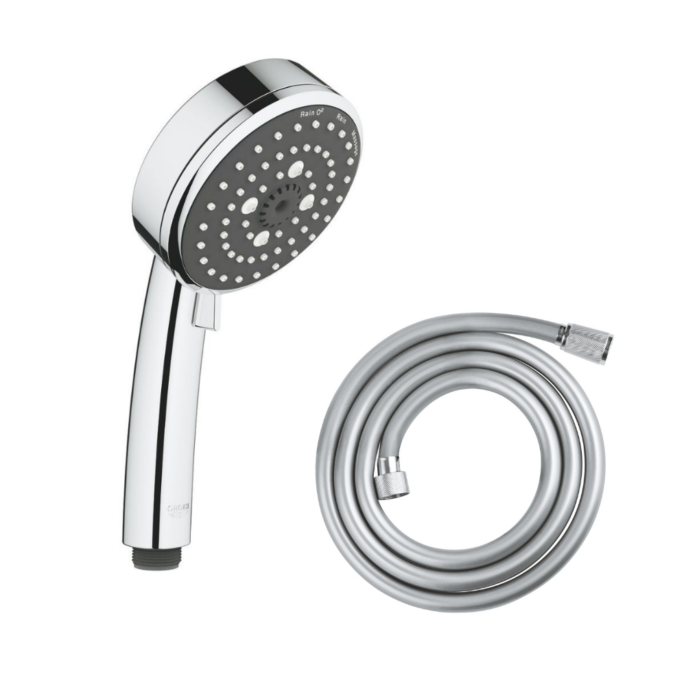 GROHE Douchette 3 jets Vitalio Comfort 100 chromé avec flexible 175