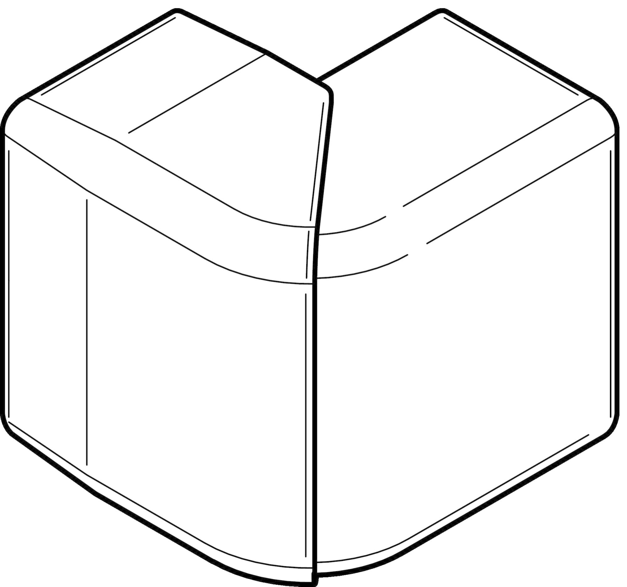 Angle extérieur CLIDI 130X55mm - REHAU - 6132935