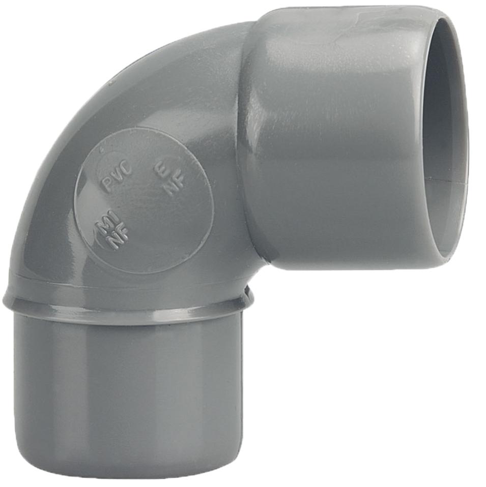 Coude PVC mâle-femelle 87 ° Ø110 - WAVIN - 3025617