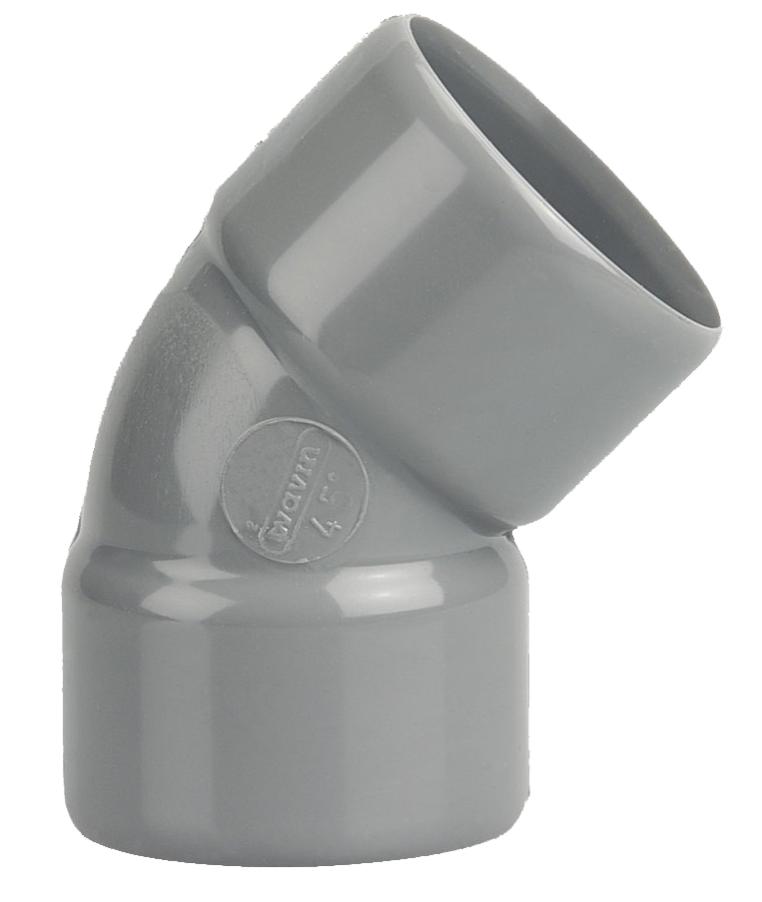 Coude PVC femelle-femelle 45° Ø110 - WAVIN - 3026209