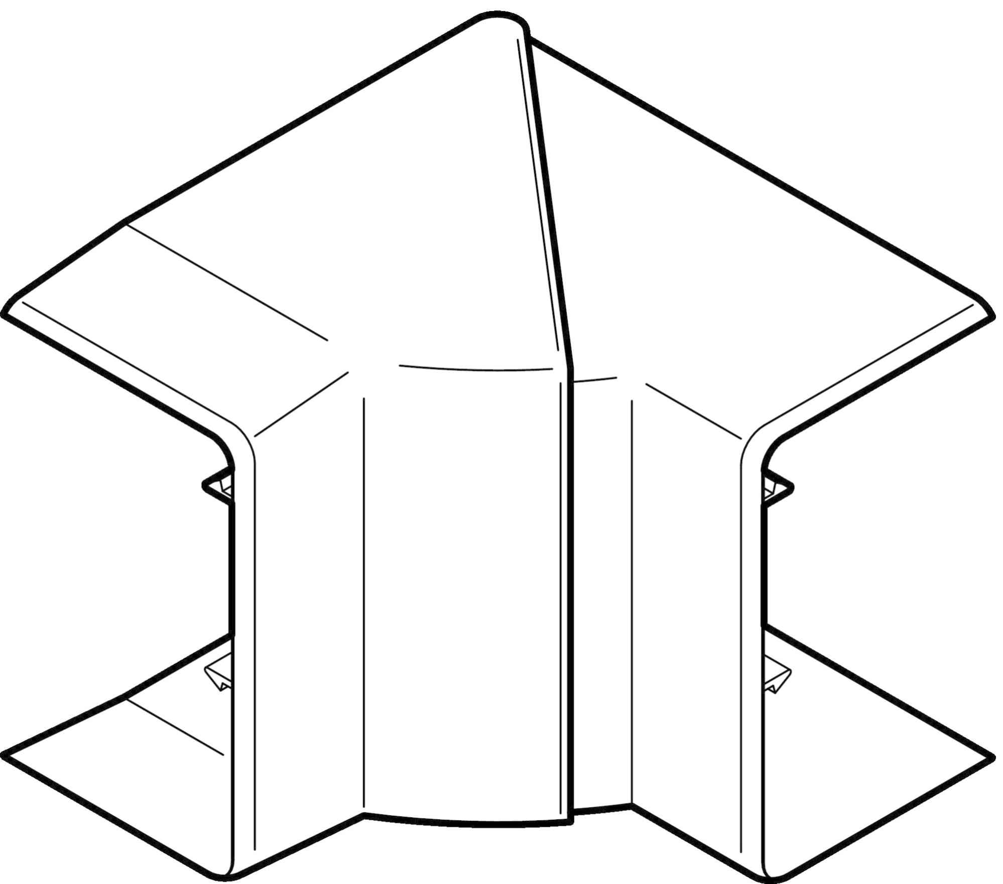 Angle intérieur CLIDI 130X55mm - REHAU - 6132955