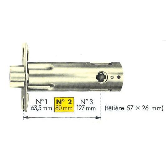 Boitiers N 2 pour serrures tubulaires V6100 inox axe 80mm - VACHETTE - 19836000
