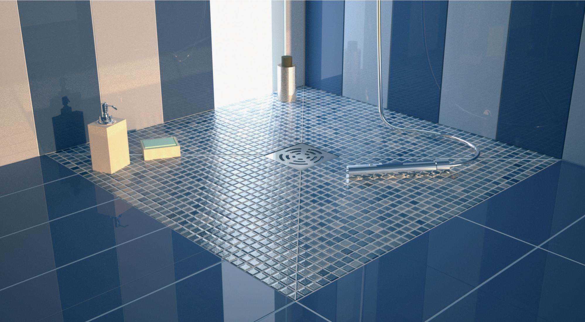Receveur à carreler 90x90 Panodur sans bonde - LAZER - 340100