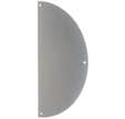 Plaque demi lune à visser aluminium 250x125mm - DUVAL - 19-0620-9920