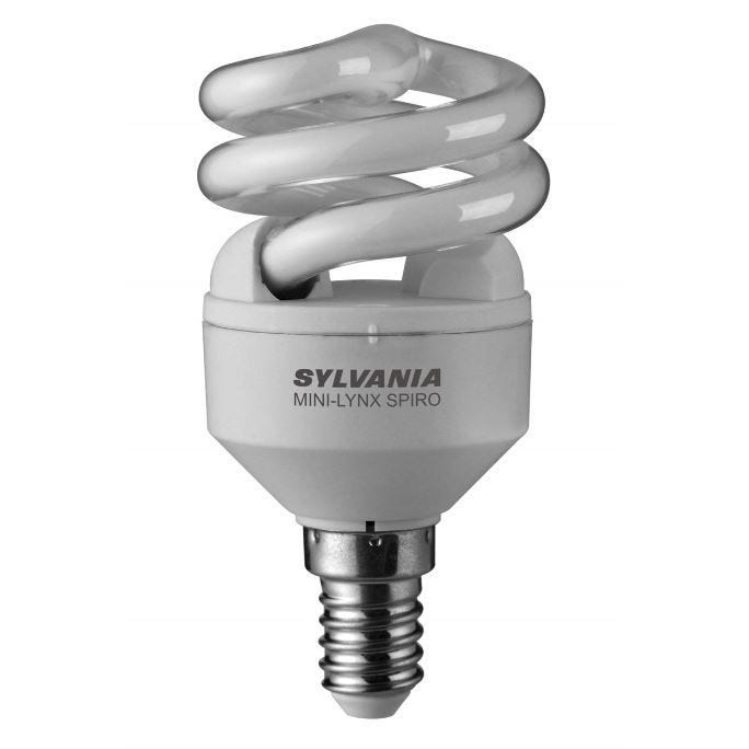 Lampe fluo-compacte MINI-LYNX SPIRAL Fast-Start 827 E14 8W - SYLVANIA - 0035219 0