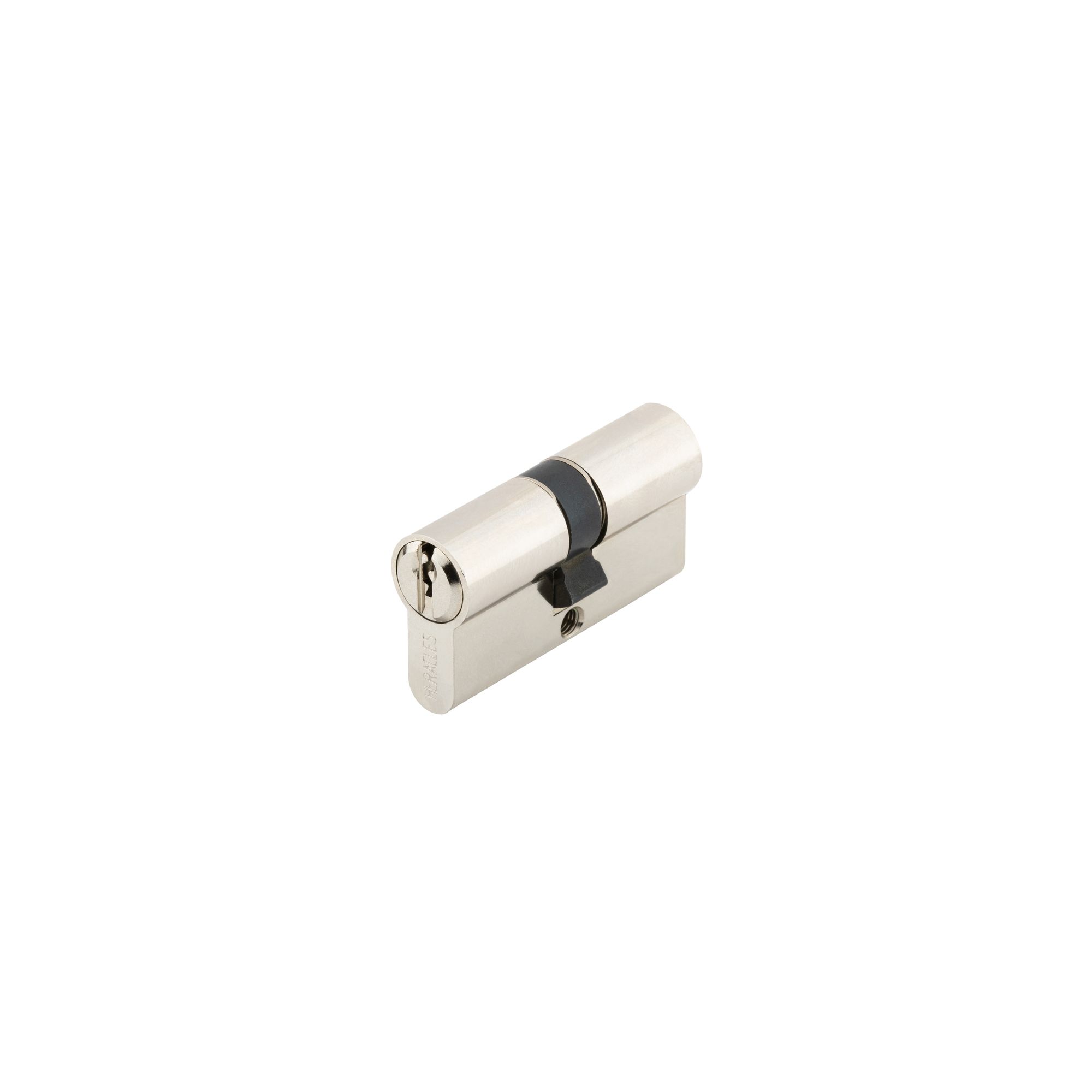 Cylindre européen 5G laiton nickelé bouton B30 x 45 mm - HERACLES - C100B112