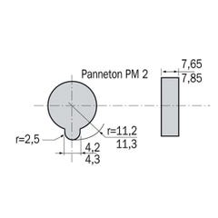 Cylindre à bouton 5G à panneton réduit PM2 B30x30 - HERACLES - C100B10PM2 2