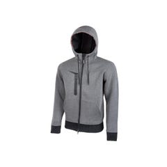 U-Power - Sweat-shirt zippé gris Stretch TASTY - Gris - XL 7