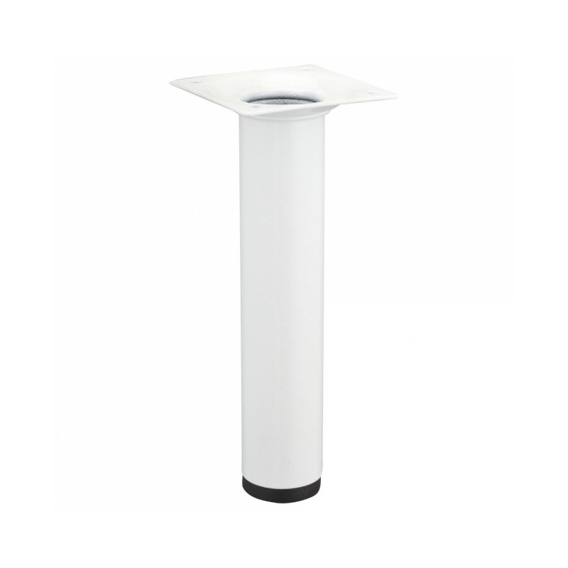 Pied de meuble rond Ø30mm blanc - Hauteur (mm): 200