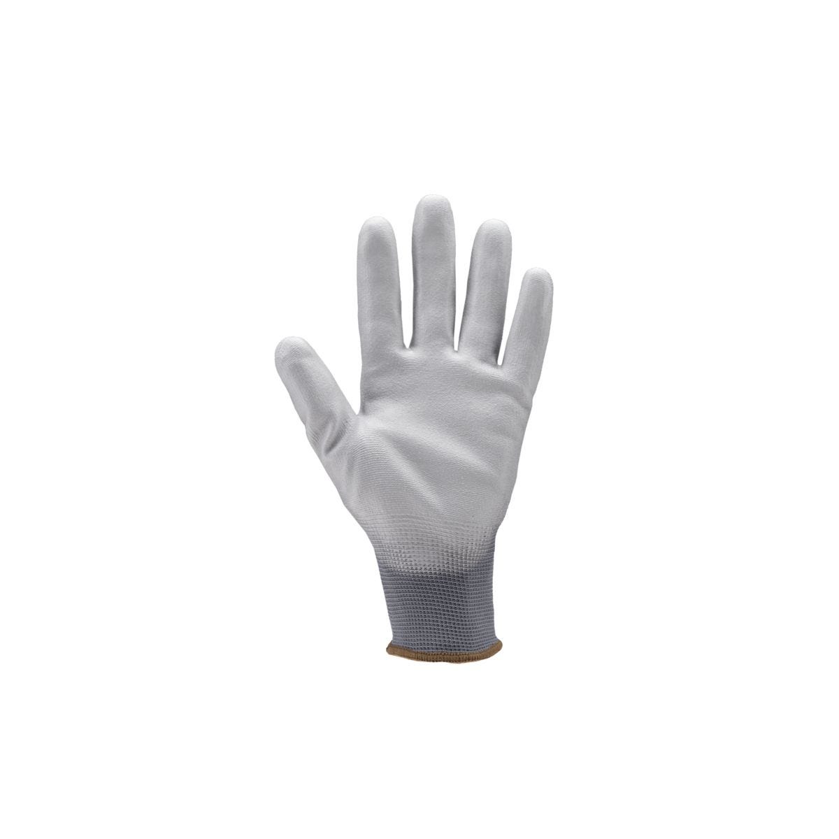 Gants polyester gris, paume end.PU gris - Coverguard - Taille XS-6 1