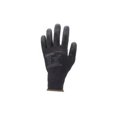 Lot de 10 paires de gants polyester noir, paume end.PU noir - Coverguard - Taille L-9 0