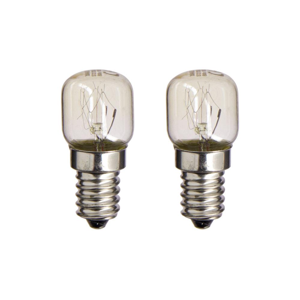 Lot de 2 ampoules halogènes Four, culot E14, 80 Lumens, équivalence15W, 2200 Kelvins, Dimmable