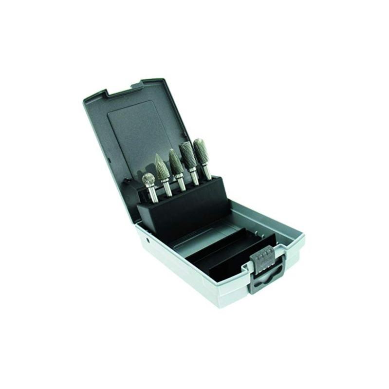 Fraises limes carbure 12 TIVOLY Denture normale brise copeaux Coffret de 5 pièces