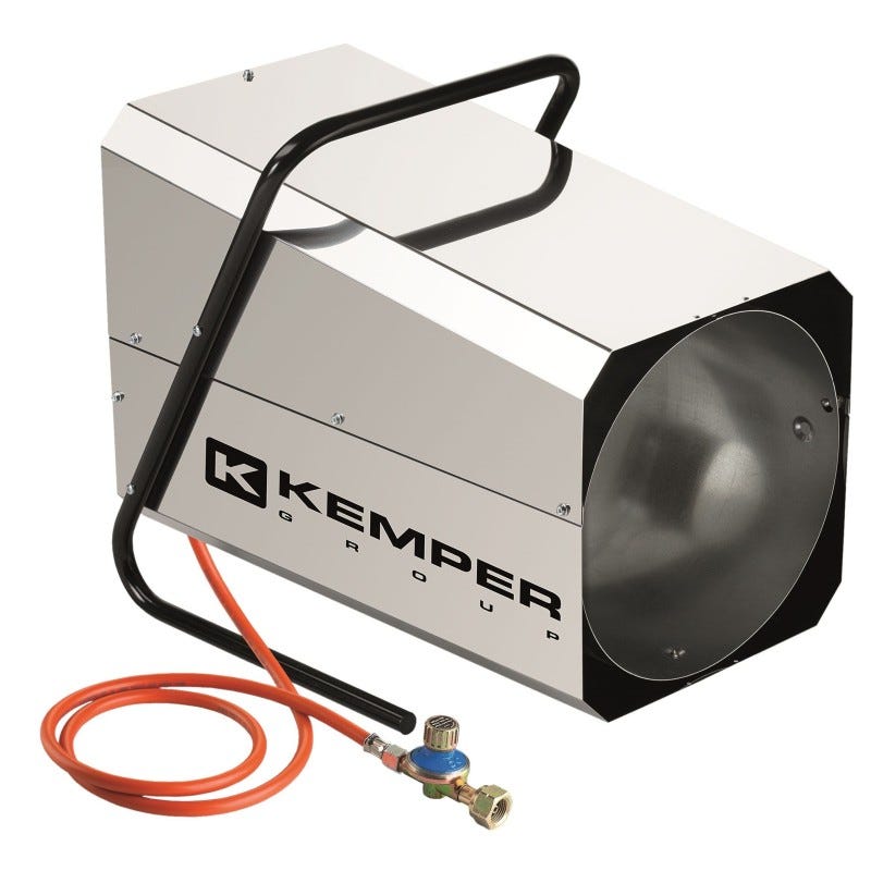 Générateur d'air chaud à gaz 42KW Kemper réglable Radiateur soufflant à gaz tuyau et détendeur KEMPER 0