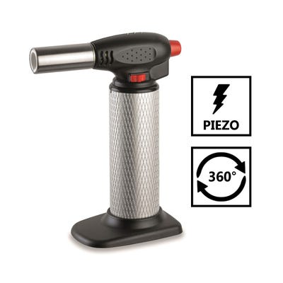 Chalumeau de cuisine piezo professionnel micro torche gaz rechargeable - toutes positions 360° 4
