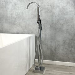 Robinet mitigeur de bain & douche au sol - Chromé 1
