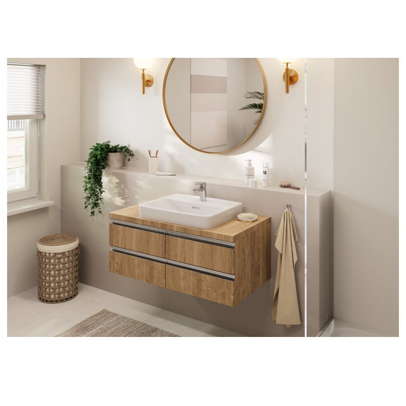Hansgrohe Vernis Blend Mitigeur de lavabo, avec cartouche en céramique, sans tirette ni vidage, Chrome (71558000) 2