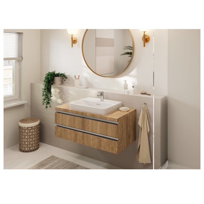 Hansgrohe Vernis Blend Mitigeur de lavabo, avec cartouche en céramique, sans tirette ni vidage, Chrome (71558000) 2