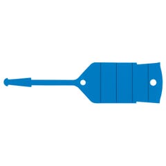 KS TOOLS Porte-clés avec boucle, bleu, pack de 500