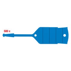 KS TOOLS Porte-clés avec boucle, bleu, pack de 500 1