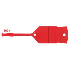 KS TOOLS Porte-clés avec boucle, rouge, pack de 500 1