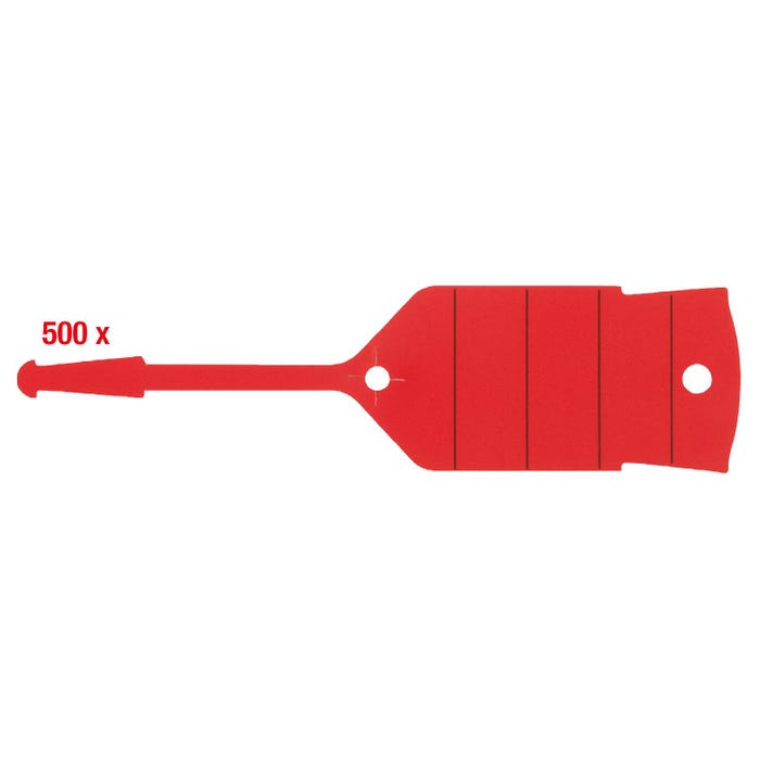KS TOOLS Porte-clés avec boucle, rouge, pack de 500 1