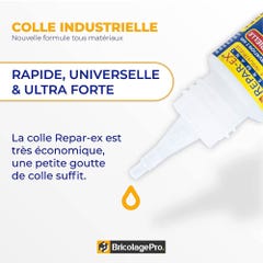 REPAR-EX - Colle Forte - Colle Professionnelle - Colle Forte Tous Supports - colle Universelle - Flacon de 50 Grammes 2