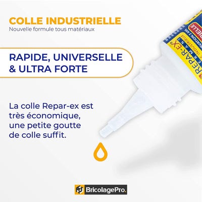 REPAR-EX - Colle Forte - Colle Professionnelle - Colle Reparex Tous Supports - Colle Universelle - Flacon de 20 Grammes