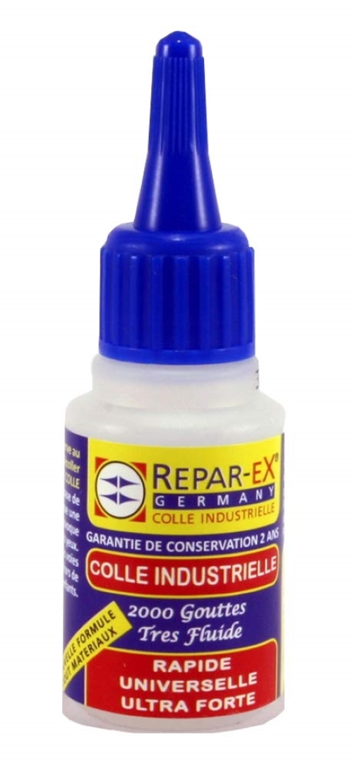 REPAR-EX - Colle Forte - Colle Professionnelle - Colle Reparex Tous Supports - Colle Universelle - Flacon de 20 Grammes