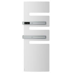 Radiateur sèche-serviettes électrique connecté SERENIS PREMIUM mât à droite 1000+750W blanc carat - ATLANTIC - 850437 0