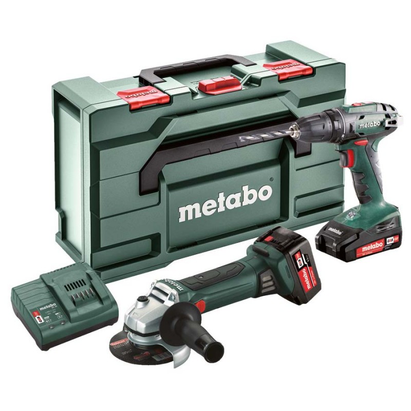Perceuse-Visseuse sans fil avec meuleuse d'angle Metabo