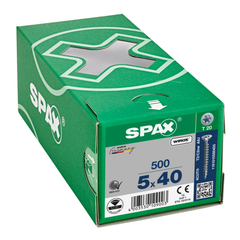 Vis universelle tête fraisée Torx filetage total WIROX 5X40 boîte de 500 - SPAX - 1191010500405 2