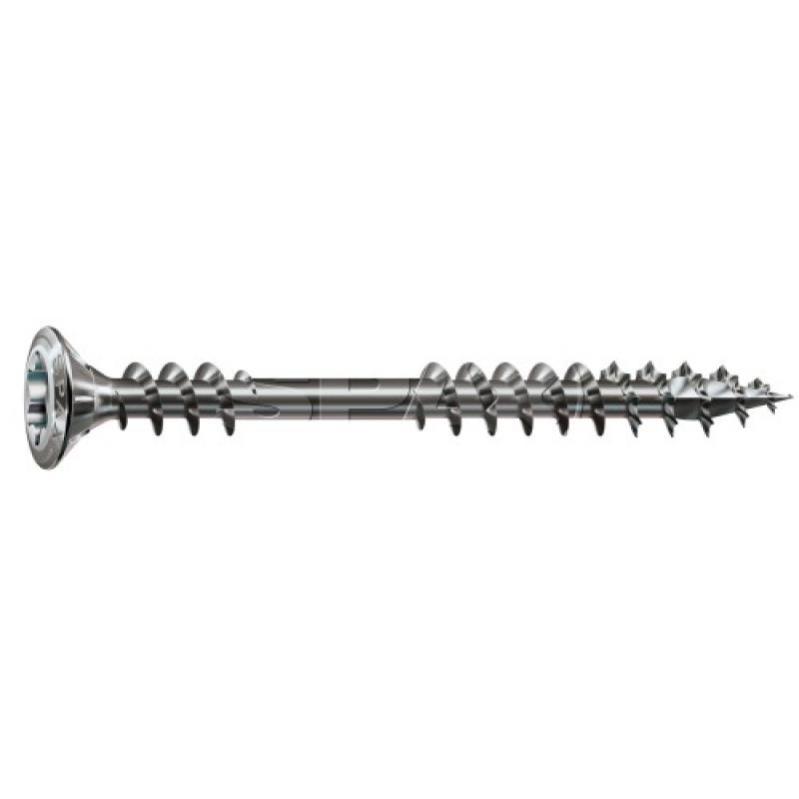 Vis à bois tête fraisée crantée Spax façade double filetage inox antique A2 empreinte T20 45x60 boîte de 100 pièces
