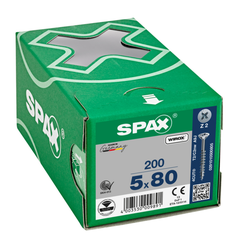 Vis universelle SPAX SeKo cruciforme Z 5,0x 80/46 galvanisée (Par 200) 3
