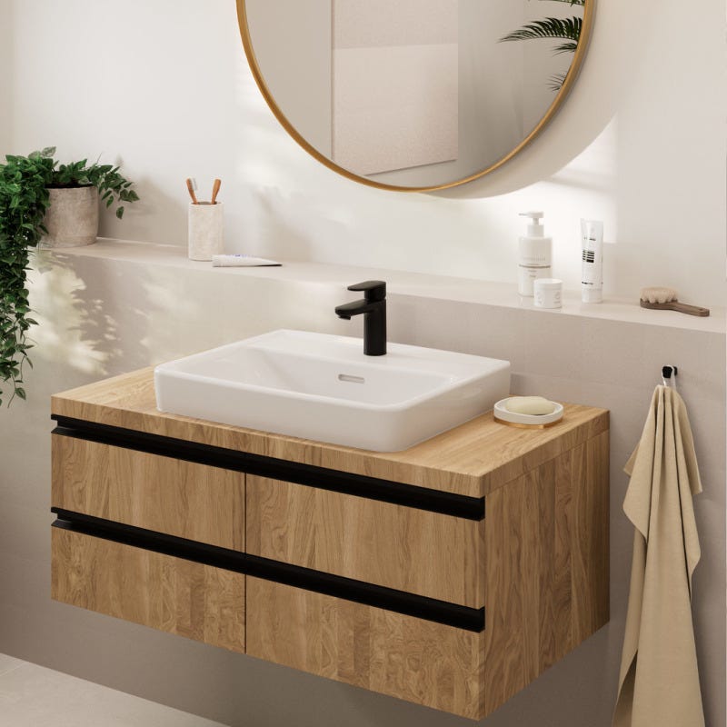 Hansgrohe Vernis Blend Mitigeur de lavabo ComfortZone 100 avec cartouche céramique, Noir mat (71580670) 4