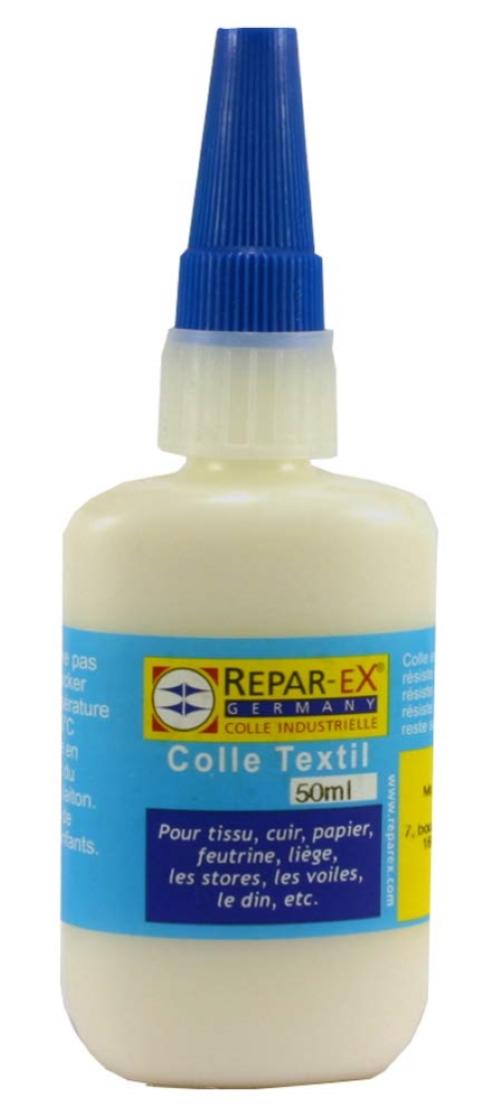 REPAR-EX - Flacon de Colle Tissu Repar-ex - Colle Textile Reparex - Colle Couture - Flacon de Colle Repar ex de 100ml