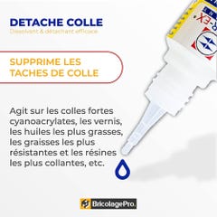 REPAR-EX - Flacon de Détache Colle - Dissolvant Colle Forte - Tous Supports - Flacon de 10ml 2