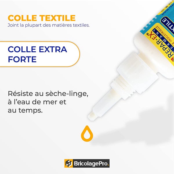 REPAR-EX - Flacon de Colle Tissu Repar-ex - Colle Textile Reparex