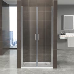 KIMI Porte de douche battante H 190 cm largeur réglable 70 à 73 cm verre 6 mm transparent 2