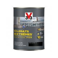 Peinture fer Climats Extrêmes RAL 9005 Noir foncé mat 1,5L V33 1