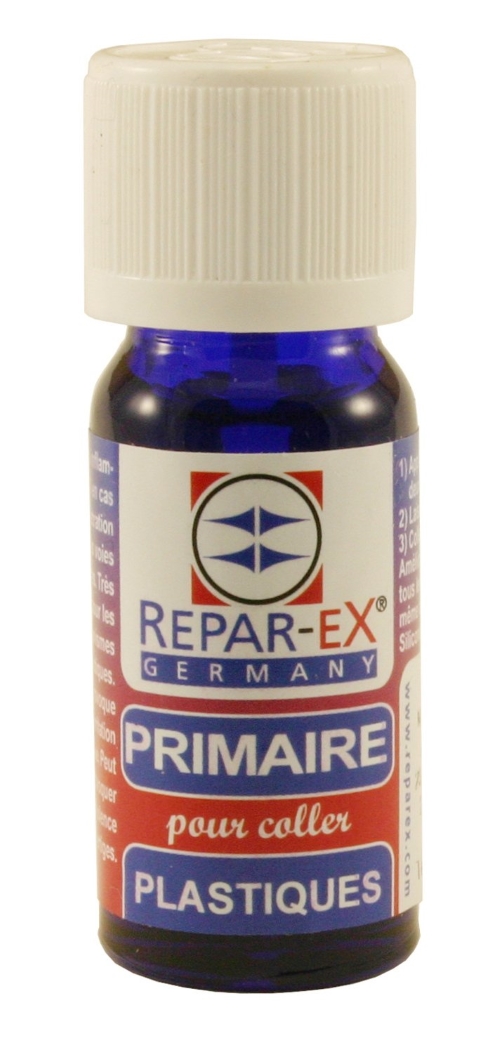 REPAR-EX - Flacon de Primaire d'Accrochage Reparex - Pour Colle Forte Cyanoacrylate - Flacon de 10ml - Bouchon Applicateur