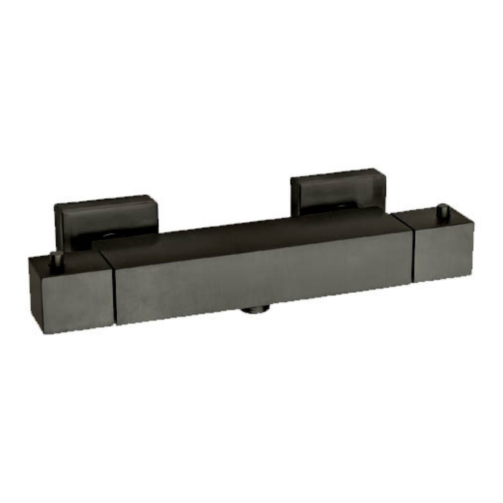 Mitigeur douche thermostatique mural Dax , noir mat