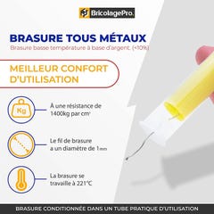 REPAR-EX - Brasure Basse Température - Tous Métaux - Tube de 20 Grammes de brasure Reparex 1