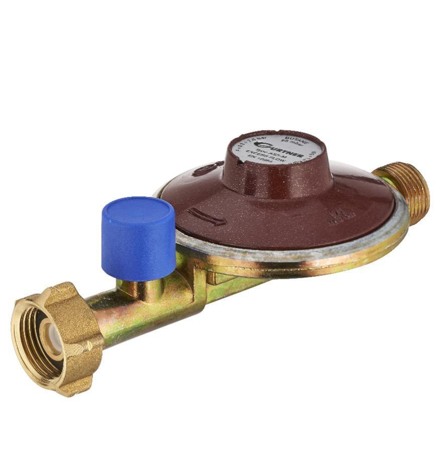 Détendeur butane avec sécurité 1.3 kg/h NOYON & THIEBAULT - 28 mbar écrou bouteille / mâle M20x150 - 5516-13C1