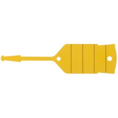 KS TOOLS Porte-clés avec boucle, jaune, pack de 500